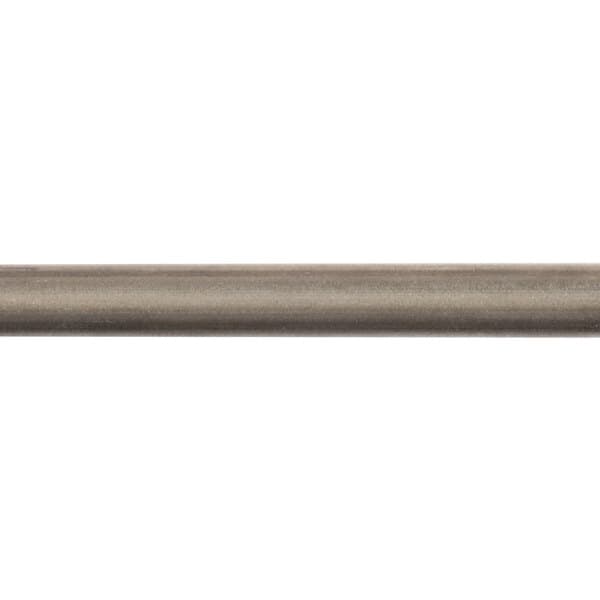 A close-up of a metal rod with a long handle.