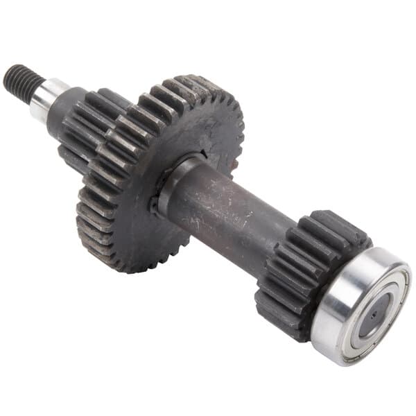 An Avantco gear axle assembly with a metal gear and ball bearing.