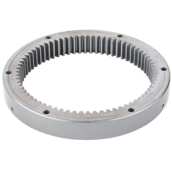 An Avantco grey metal turning plate gear ring.