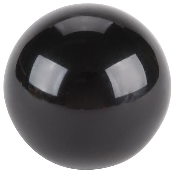 An Avantco black and white ball bowl lift handle.