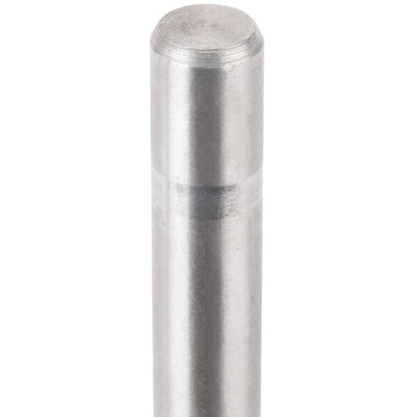 A stainless steel Avantco fork axle.