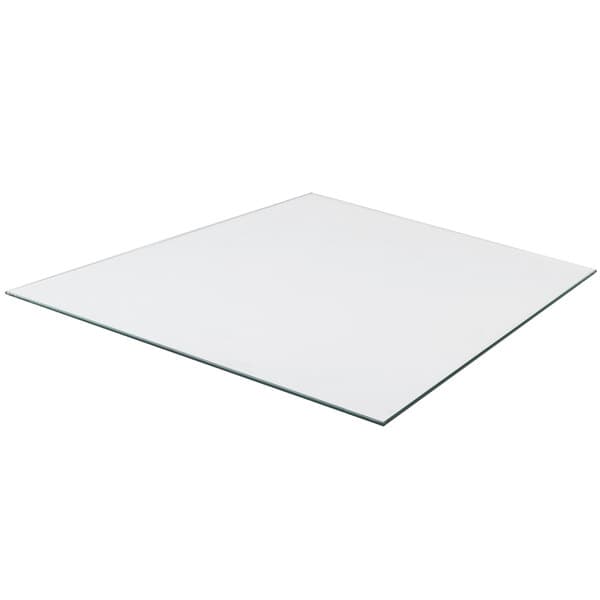 A square glass panel with a black border.