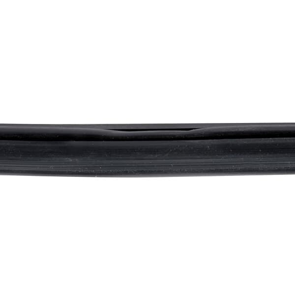 A close-up of a black rubber gasket.