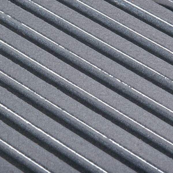 A grey surface with white lines.