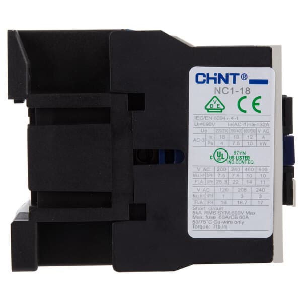 An Avantco AC contactor with a white label.