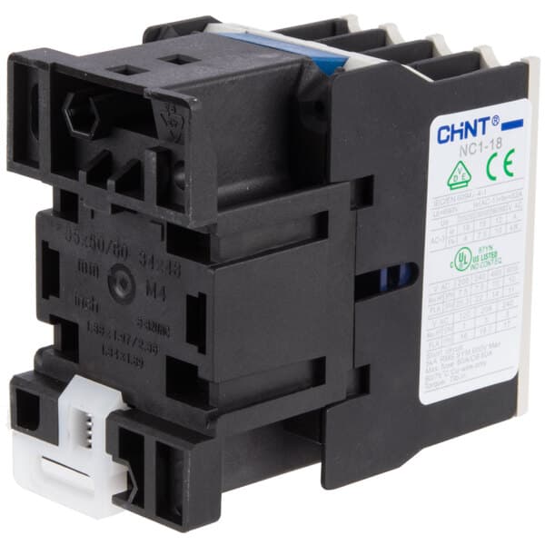 An Avantco AC contactor with a black cover.