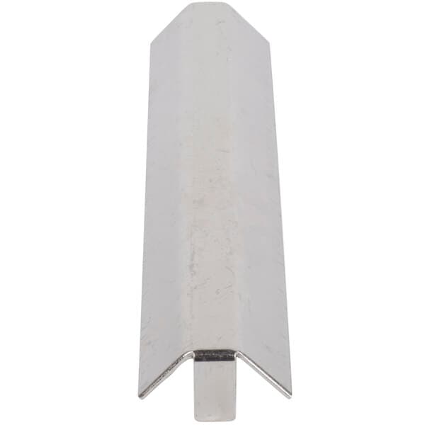 A stainless steel metal bar with a white background.