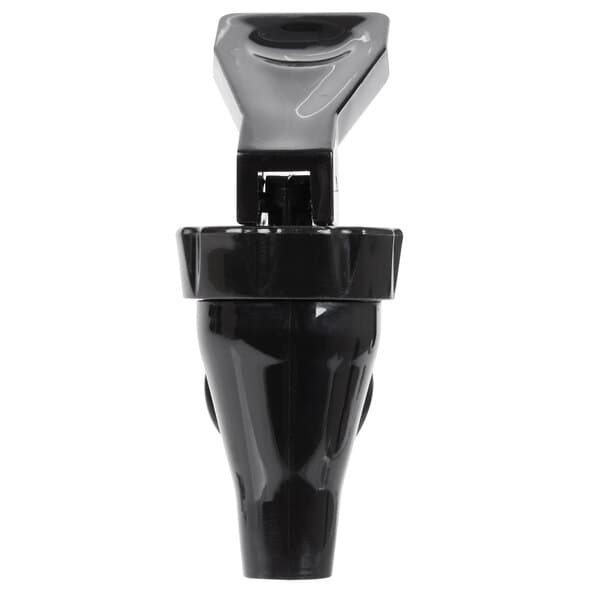 A close-up of a black plastic Avantco faucet.