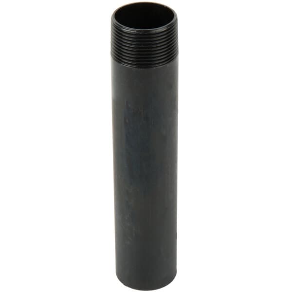 An Avantco black drain pipe extension with a metal end.