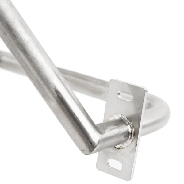 A stainless steel metal pipe for an Avantco electric convection oven.
