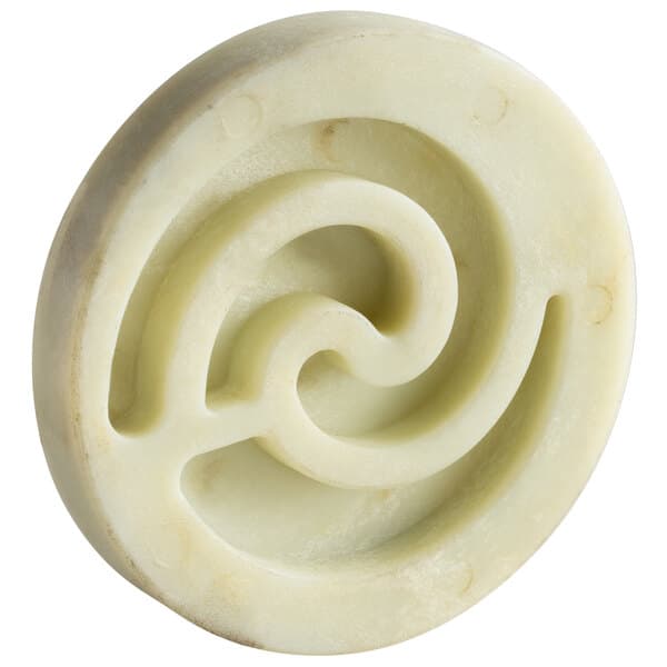 A white circular Avantco Cam Regulator with a swirl design.