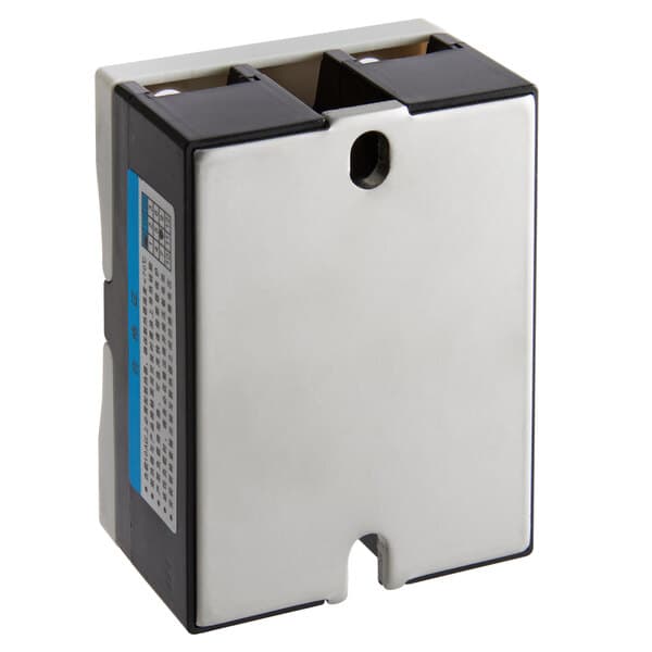 A black and white rectangular Avantco relay.