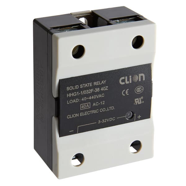 A black and white Avantco relay for a QS-1800 countertop steamer.