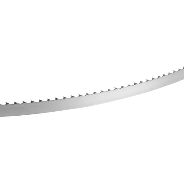 An Avantco 94" saw blade with sharp teeth.