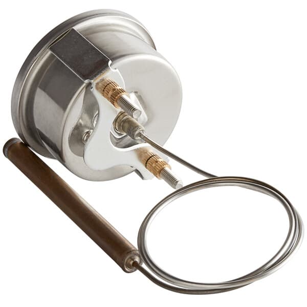 An Avantco thermometer probe with a metal round tip and a metal pipe.