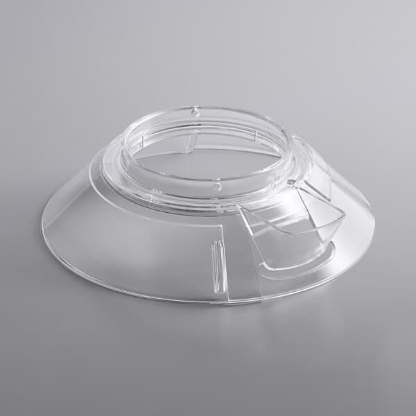 A clear plastic bowl guard for an Avantco mixer.