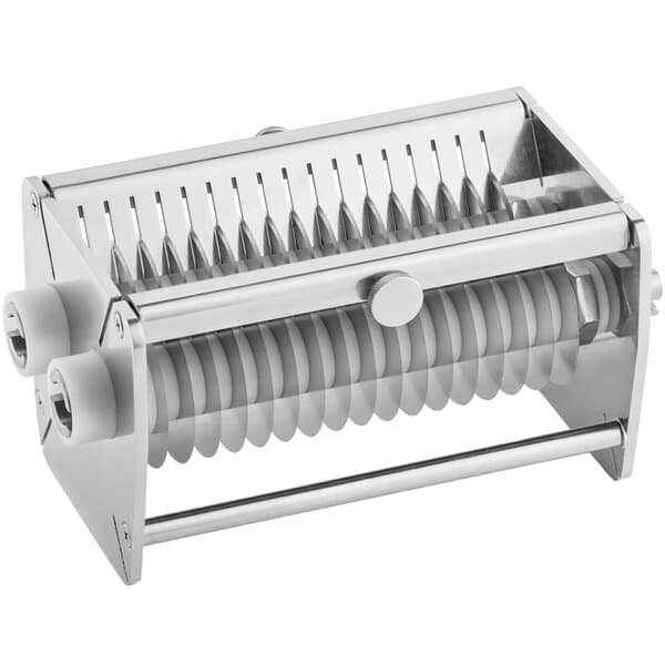 A silver metal Avantco Meat Stripper Blade Set with a handle.