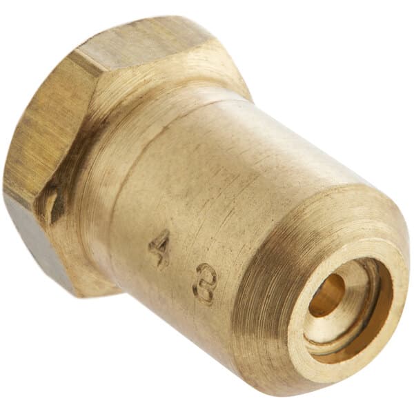 a close-up of a brass nut