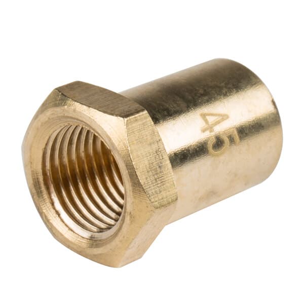 An Avantco high elevation orifice for natural gas griddles with a brass nut and a number 45.
