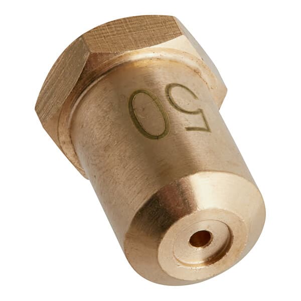 A brass Avantco liquid propane orifice with the number 20 on it.