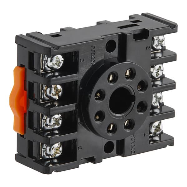 An Avantco timer seat with black and orange terminal blocks.