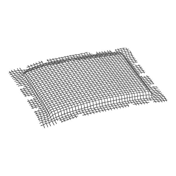 A wire mesh screen with a wire grid on top.