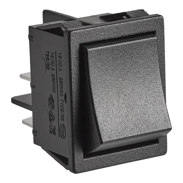 A black rectangular main switch for the Avantco THD27208 model.