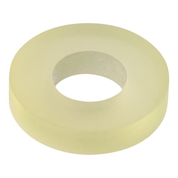 A white oval rubber bumper with a white ring on it.