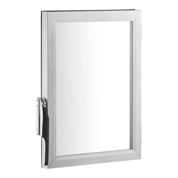 A rectangular glass top Dutch door with a metal frame and handle, designed for HTESDC-1836 and HPESDC-1836 models.
