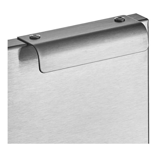 The left door for an Avantco donut fryer with a stainless steel door handle and latch.