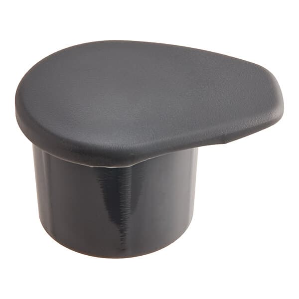 A black plastic cylinder with a black cap.